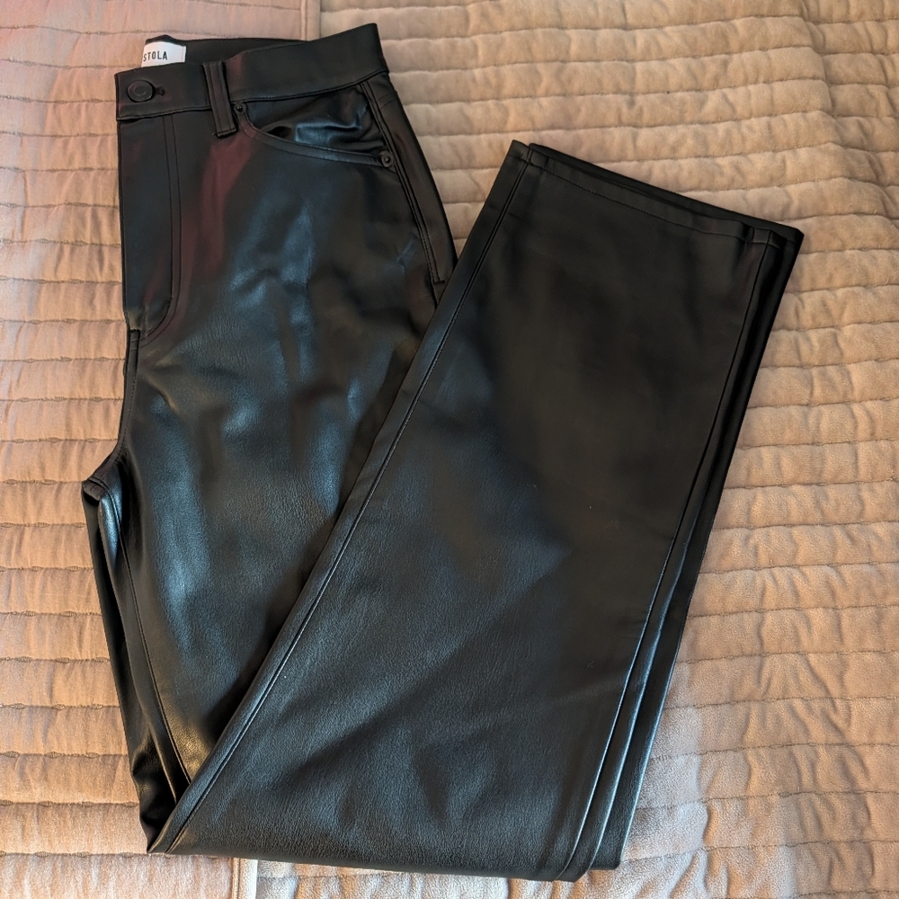Pistola Black Faux Leather Pants